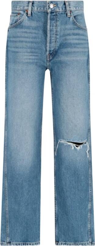 Re Done Rechte jeans Blauw Dames