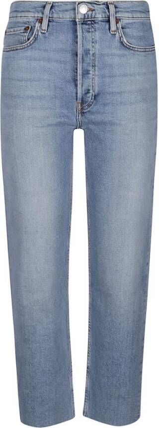 Re Done Slim-fit Jeans Blauw Dames