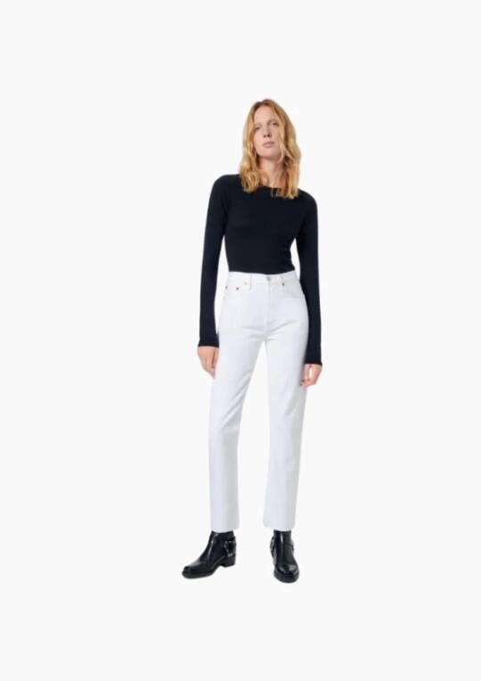 Re Done Slim-fit Trousers White Dames