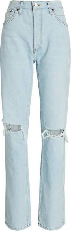 Re Done Straight Jeans Blauw Dames