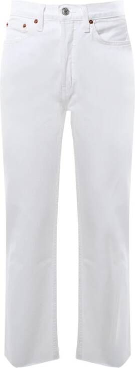 Re Done Hoge taille witte jeans White Dames