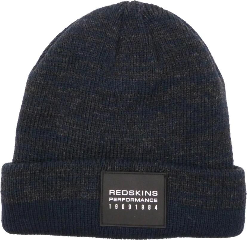 Redskins Blauwe Logo Patch Beanie Blue Heren
