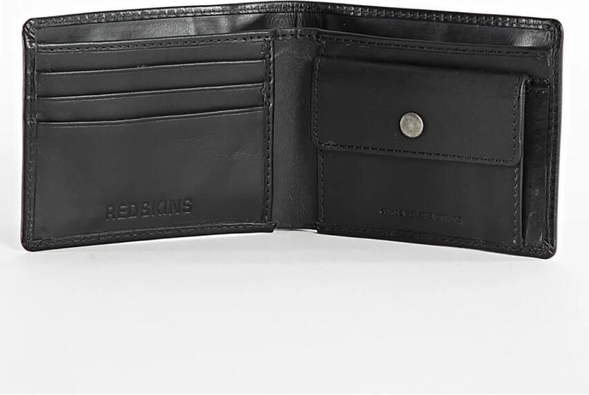 Redskins Stijlvolle leren portemonnee met meerdere vakken Black Heren - Foto 2