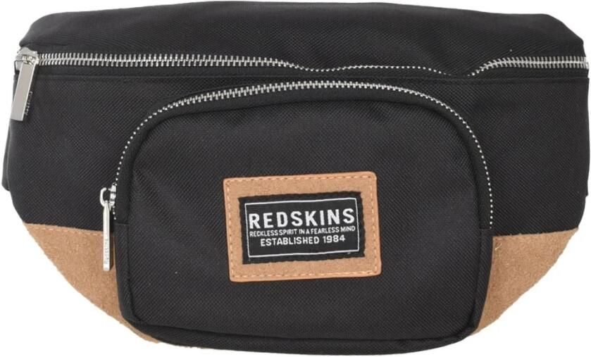 Redskins Zwarte Synthetisch Leren Bananentas Black Heren