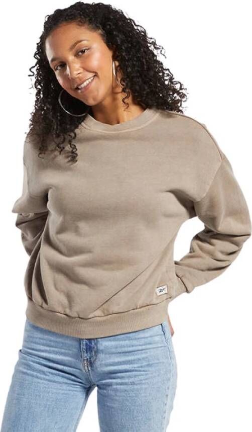 Reebok Klassiekers natuurlijk geverfde ft crew sweatshirt Grijs Dames