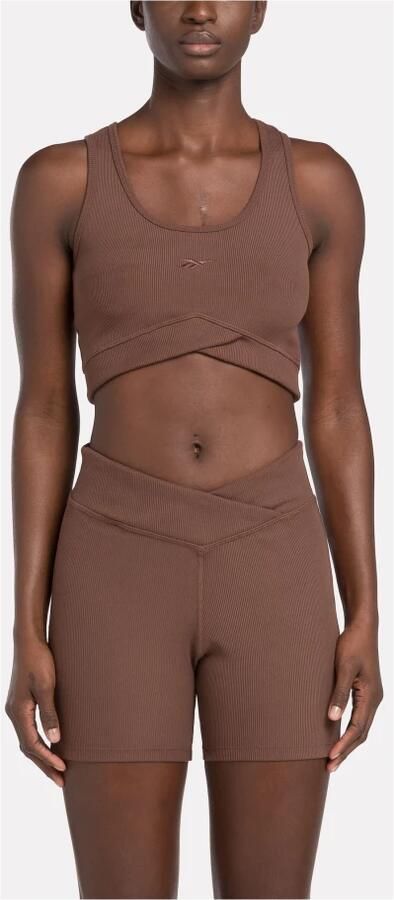 Reebok Studio Crop Tank Top Brown- Dames Brown - Foto 4