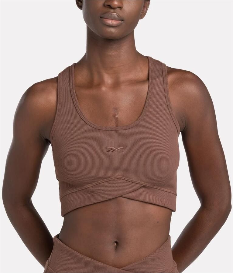 Reebok Studio Crop Tank Top Brown- Dames Brown - Foto 2