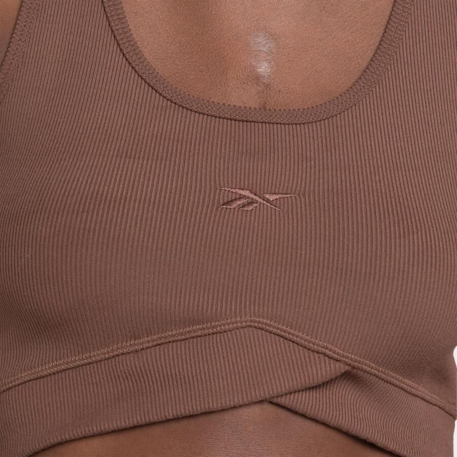 Reebok Studio Crop Tank Top Brown- Dames Brown