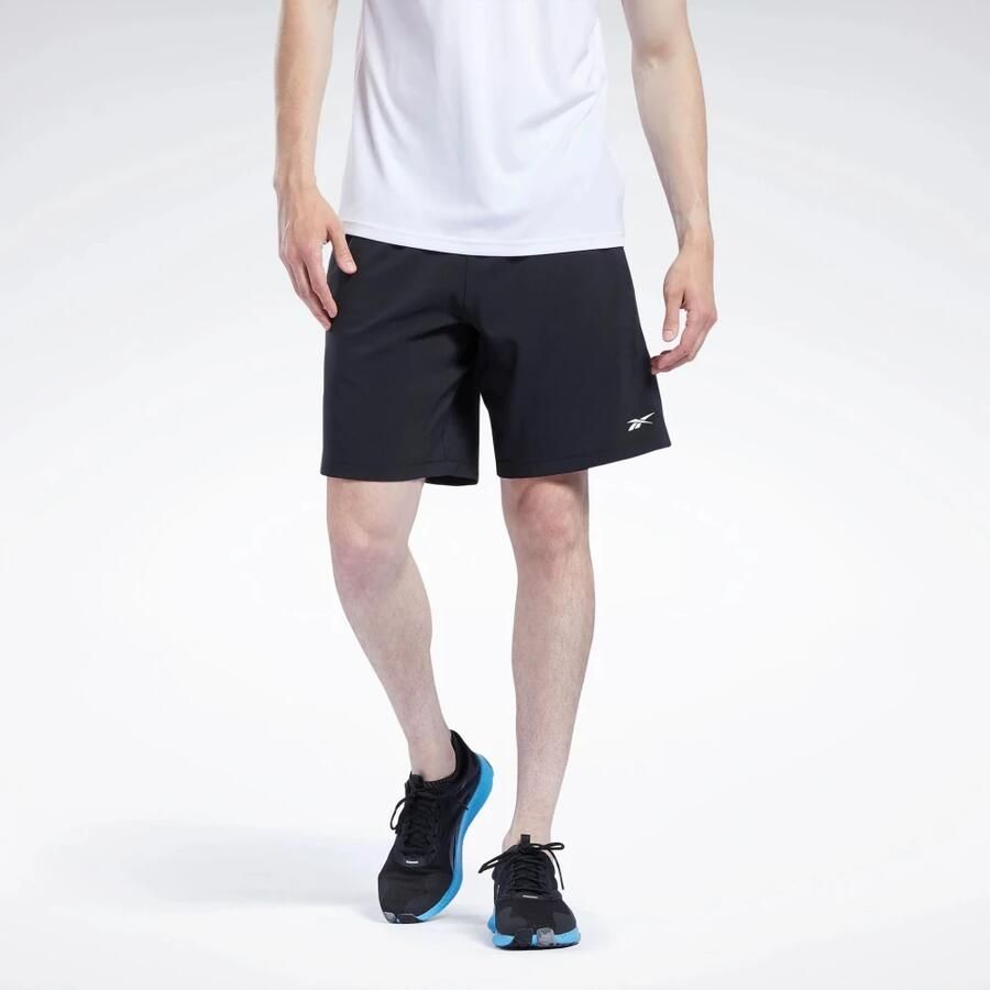 Reebok Geweven shorts voor actieve levensstijl Black Heren
