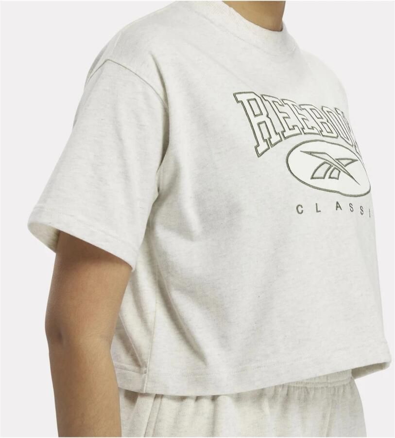 Reebok T-shirt met geborduurd logo Beige - Foto 3