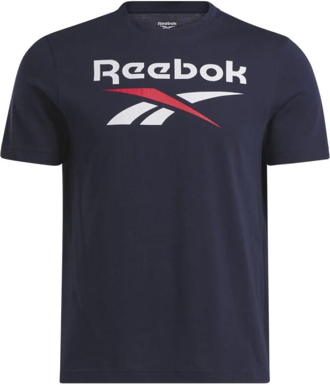 Reebok Big Logo Marineblauw T-shirt Heren