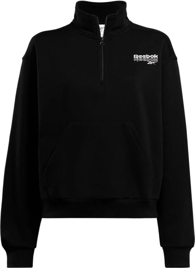 Reebok Kwart Zip Pullover Sweatshirt Black Dames - Foto 5
