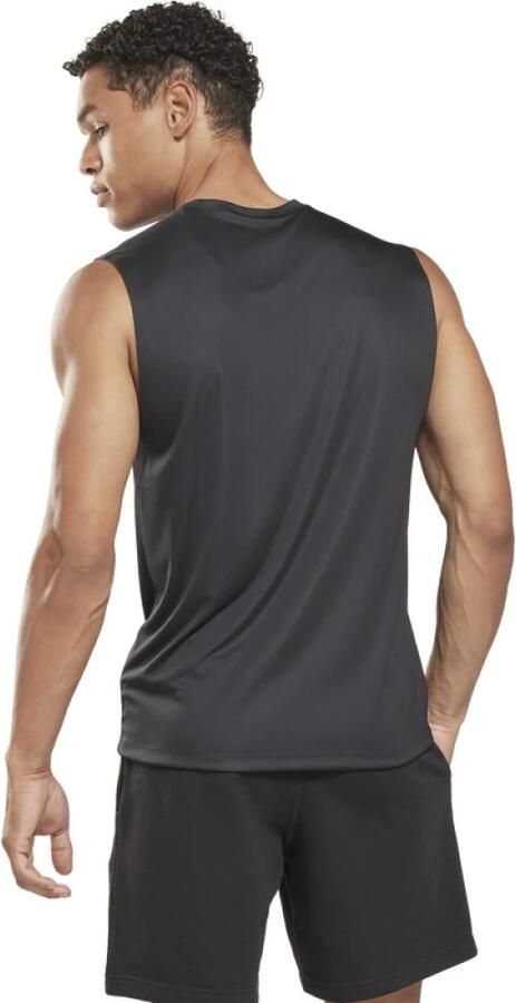 Reebok Mouwloze Technische Trainings T-shirt Black Heren - Foto 7
