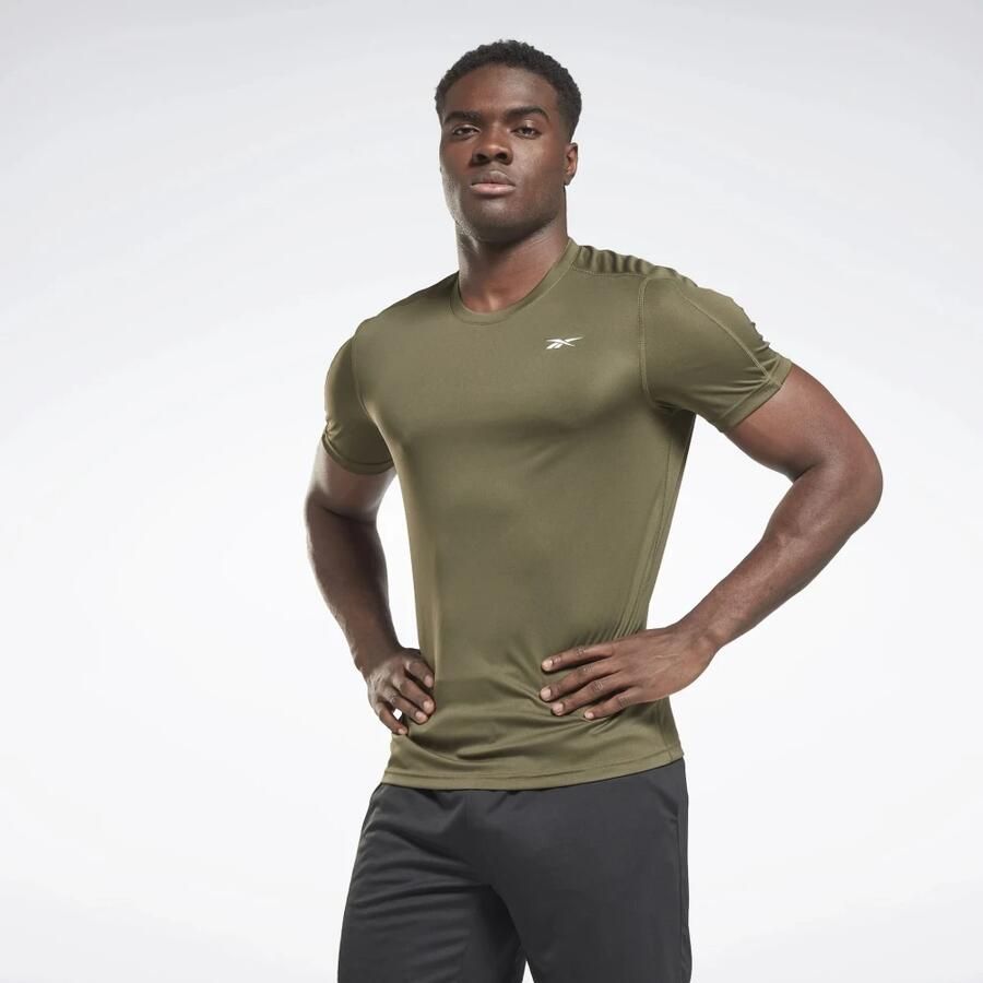 Reebok Technische T-shirt Green Heren