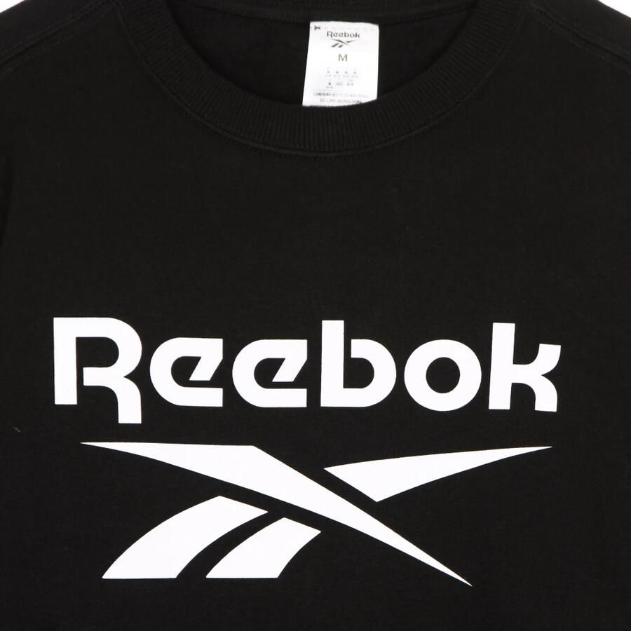 Reebok Zwarte Fleece Crew Neck Sweatshirt Black Heren - Foto 2