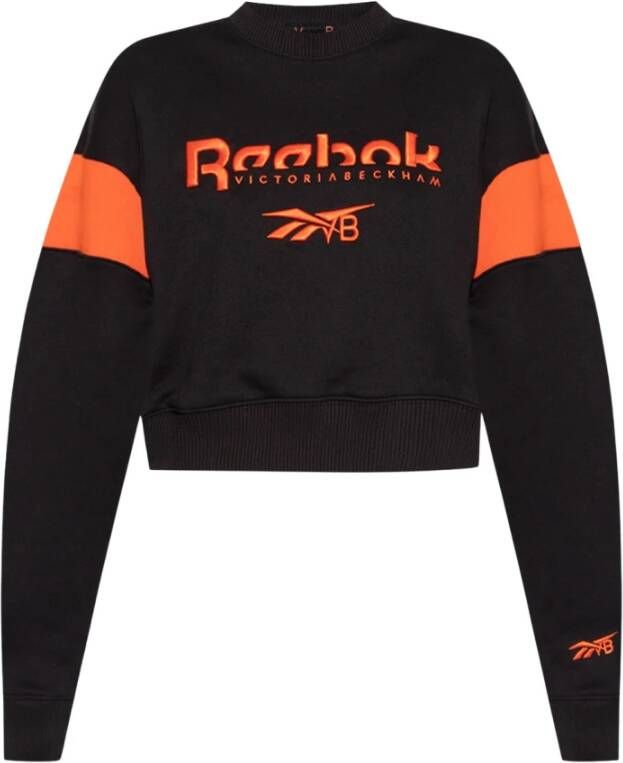 Reebok Sweatshirt met logo Zwart Dames
