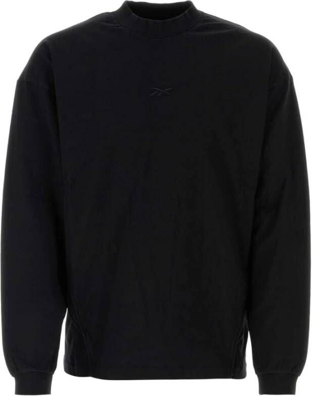 Reebok Zwart Oversized Katoenen T-Shirt Black Heren