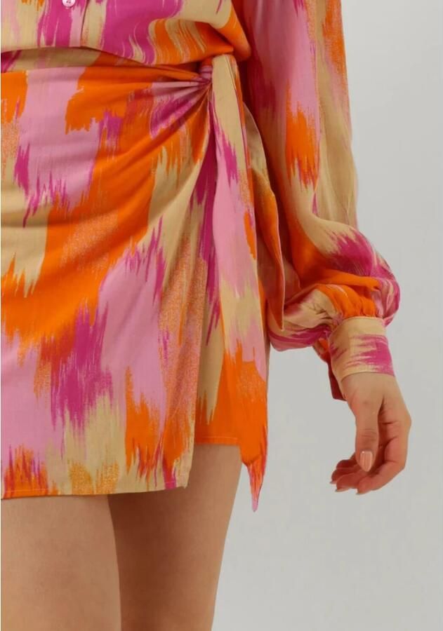 Refined Department rok Estelle met all over print roze oranje geel