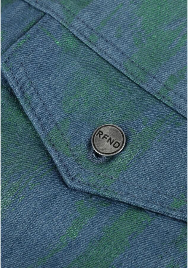 Refined Department metallic jasje Pip met all over print blauw groen