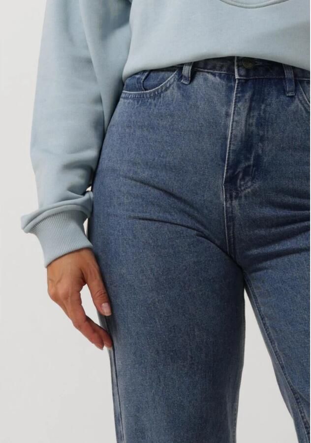 Refined Department high waist straight leg jeans medium blue denim - Foto 4