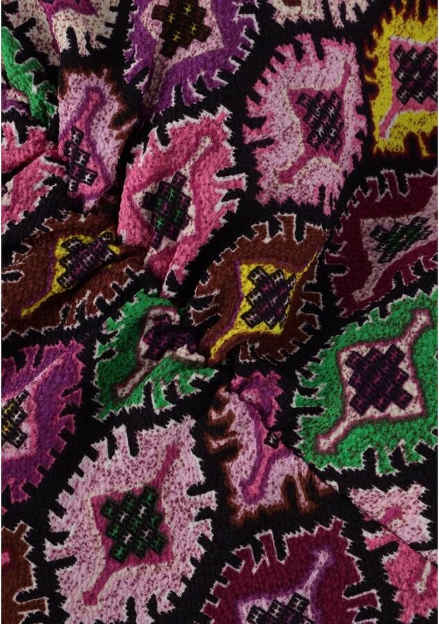 Refined Department Lotte Zwarte Mini Jurk Multicolor Dames