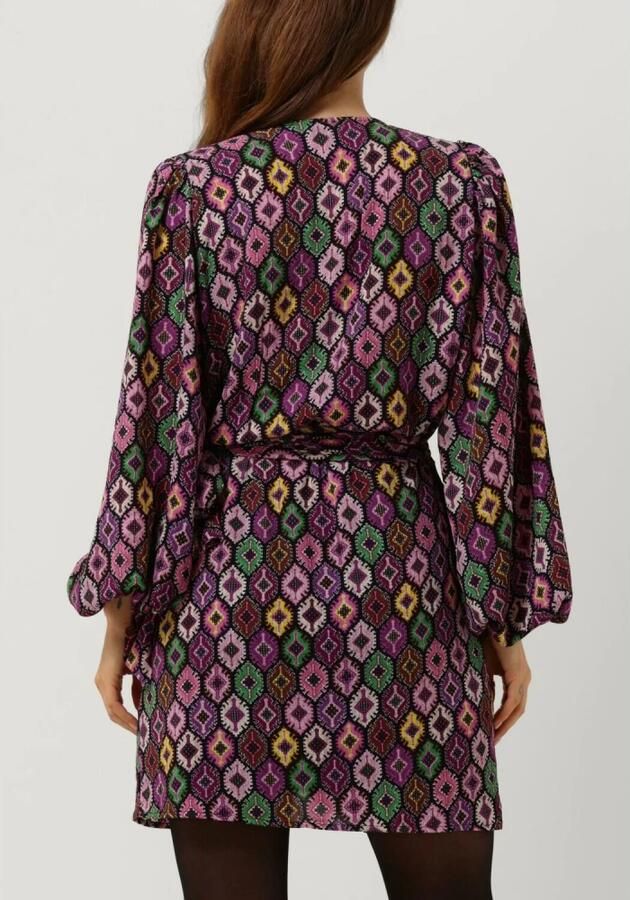 Refined Department Lotte Zwarte Mini Jurk Multicolor Dames - Foto 2