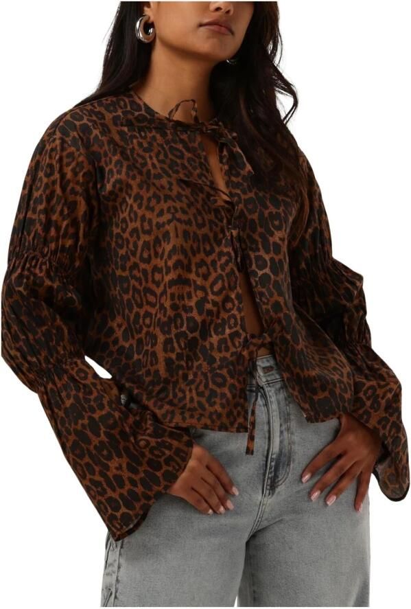 Refined Department Gemma Blouse Lange Mouw Stijlvolle Top Brown Dames - Foto 7