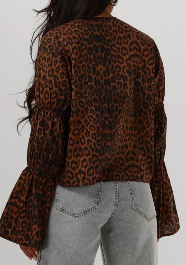 Refined Department Gemma Blouse Lange Mouw Stijlvolle Top Brown Dames - Foto 6