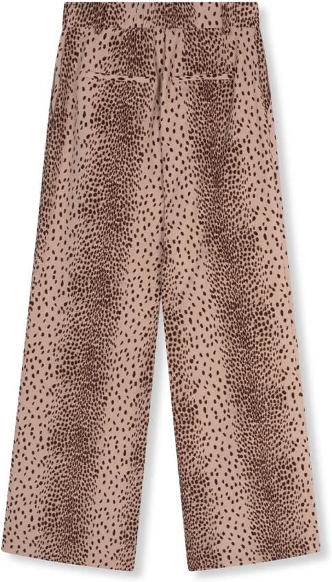 Refined Department high waist wide leg broek met panterprint bruin zwart - Foto 4