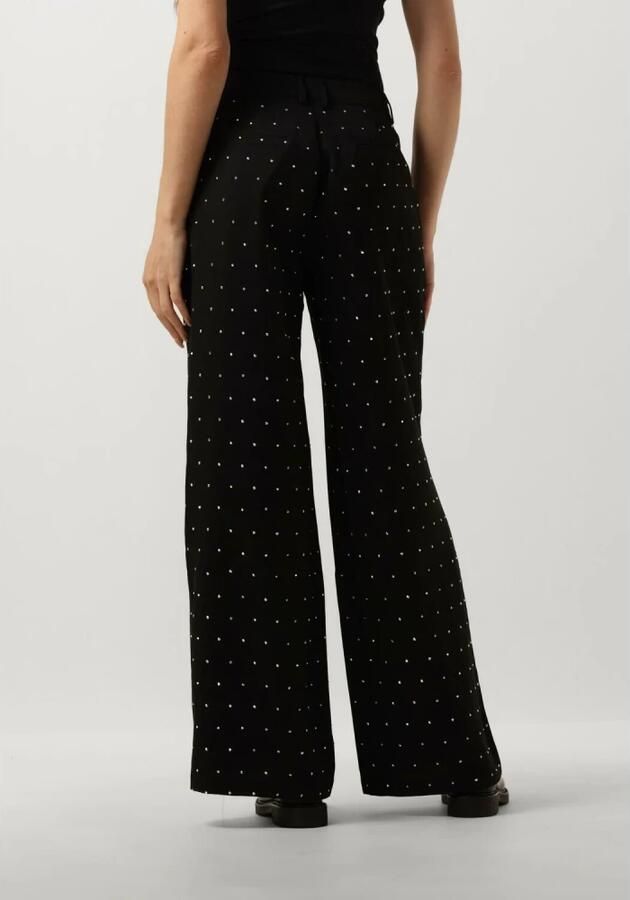 Refined Department high waist straight fit pantalon Neya met studs zwart - Foto 2