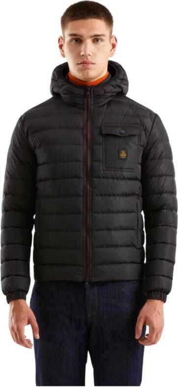 RefrigiWear Black Nylon Jacket Zwart Heren