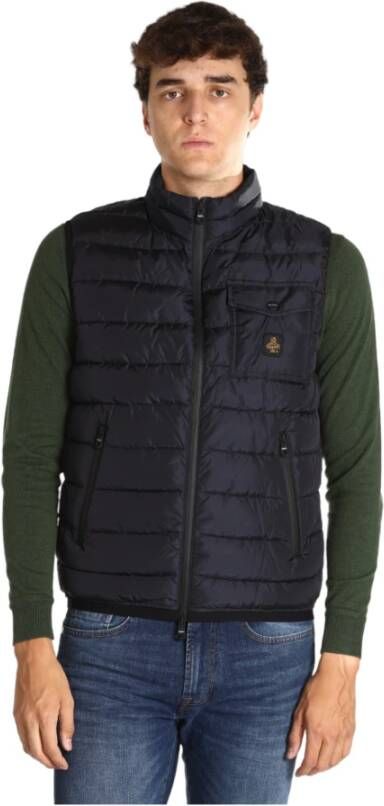 RefrigiWear Blauwe Hoge Kraag Rits Jas Blauw Heren