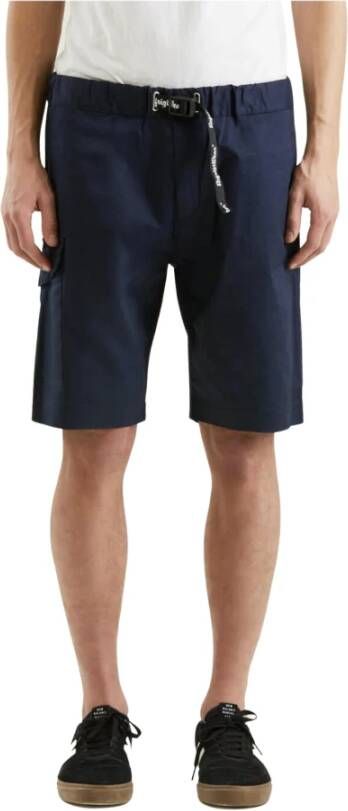 RefrigiWear Blauwe Katoenen Elastische Taille Bermuda Shorts Blue Heren