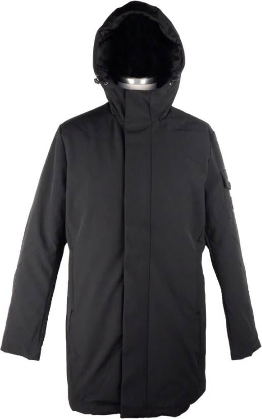 RefrigiWear Parka Jas met Rits en Capuchon Black Heren