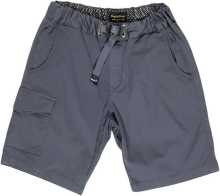 RefrigiWear Blauwe Katoenen Shorts Bermuda Herfst Winter Blue Heren