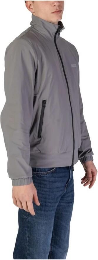 RefrigiWear Grijze Polyamide Jas Herfst Winter Collectie Gray Heren