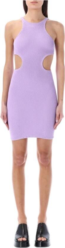 Reina Olga Lilac stretch nylon ele mini -jurk Purple Dames
