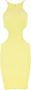 Reina Olga Pastel gele stretch nylon ele mini -jurk Yellow Dames - Thumbnail 1