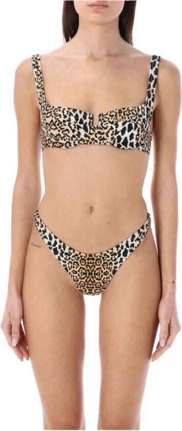 Reina Olga Women Clothing Swimwear Leopard Ss23 Bruin Dames
