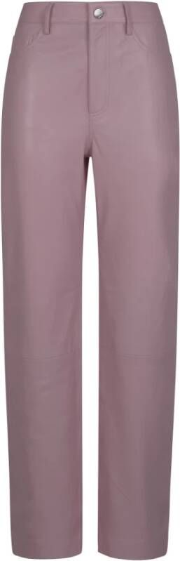 Remain Birger Christensen Leather Trousers Roze Dames