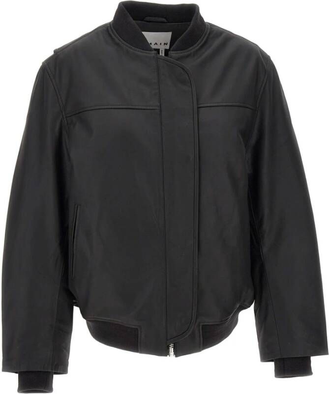 Remain Birger Christensen Leather Jackets Black Dames