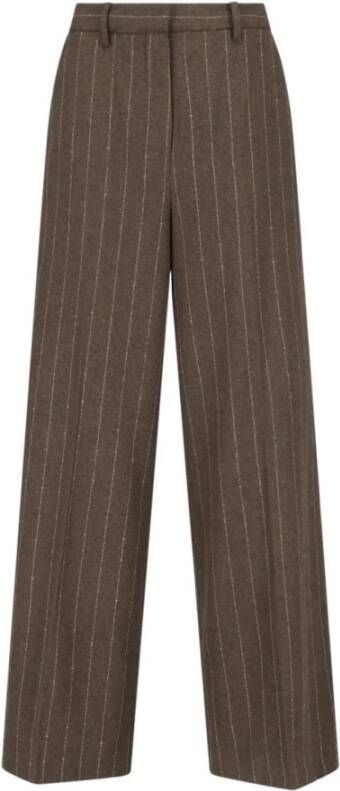 Remain Birger Christensen Straight Trousers Brown Dames