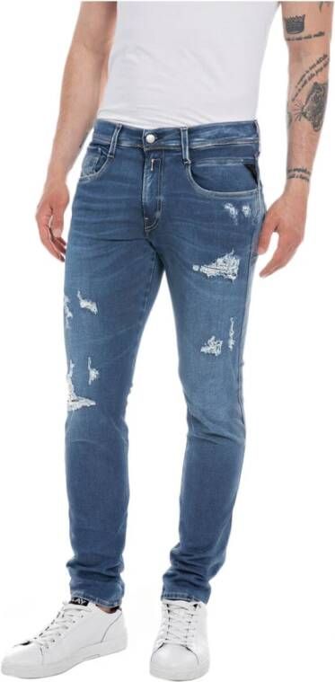 Replay Slim-Fit Jeans voor Heren Stijlvol en Comfortabel Blue Heren