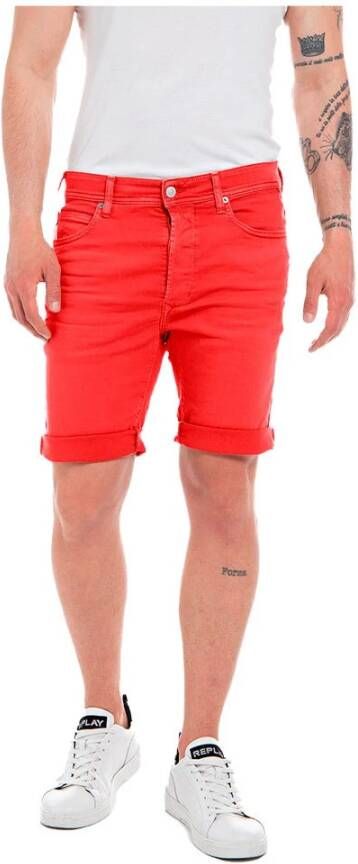 Replay Casual Shorts Rood Heren