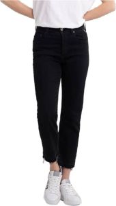 Replay Cropped Jeans Zwart Dames