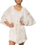 Replay Geplooide jurk met kanten borduurwerk White Dames - Thumbnail 1