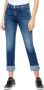 Replay Rechte pasvorm cropped jeans in blauw Blue Dames - Thumbnail 1