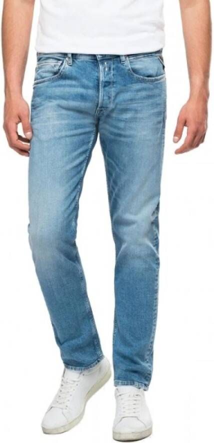 Replay Stijlvolle en comfortabele Straight Fit Jeans Blue Heren