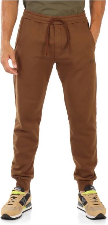 Replay Katoenen sweatpants met elastische taille Brown Heren