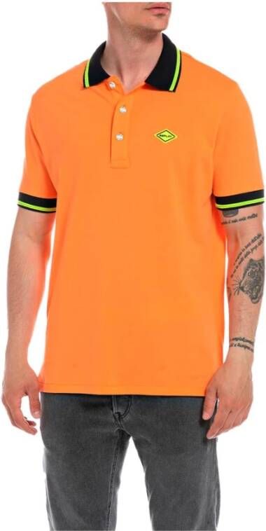 Replay Polo Shirt Oranje Heren